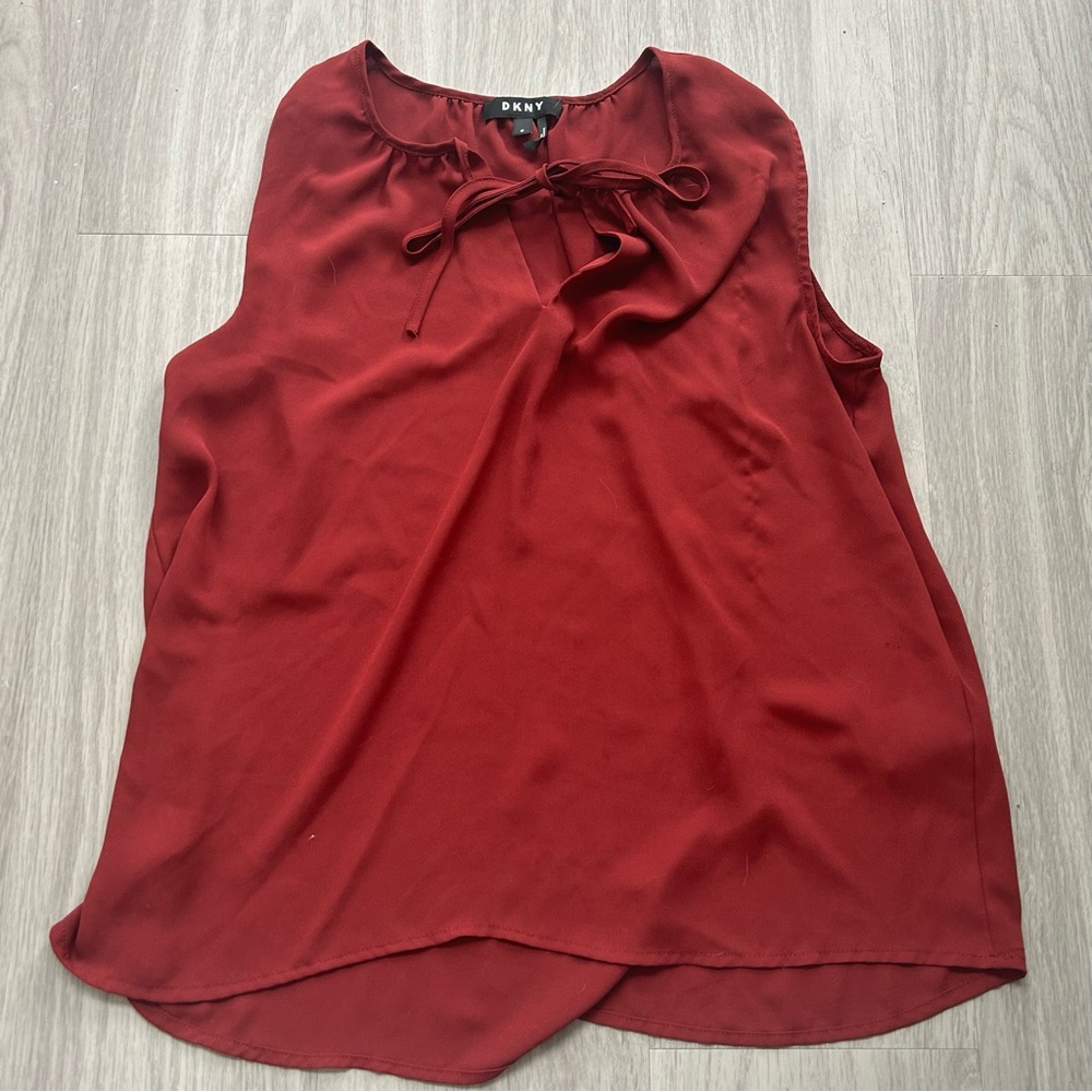 Red/brown DKNY blouse